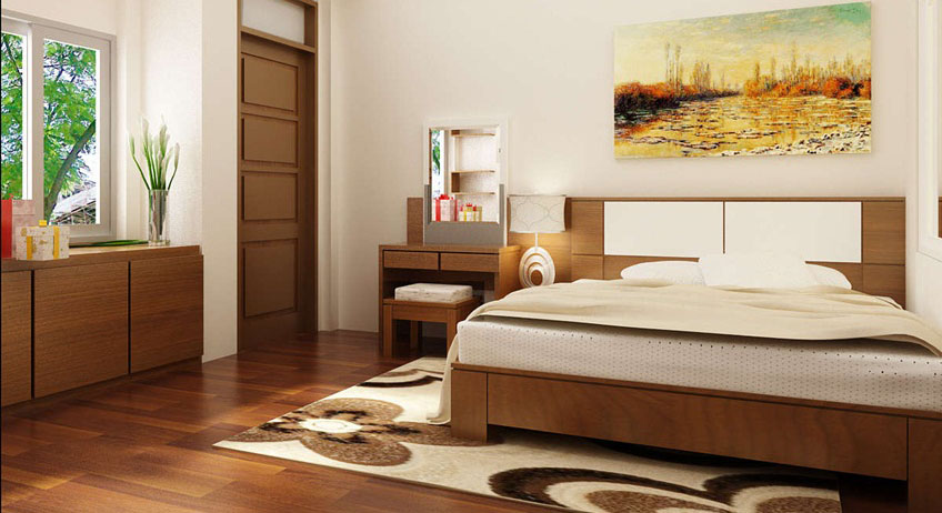 Cần lựa chọn kích cỡ thảm trang trí phòng ngủ phù hợp